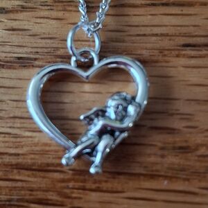 Silver Heart Pendant Necklace